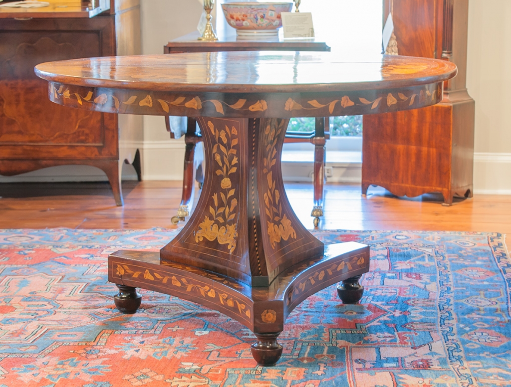 Marquetry Inlay Center Table