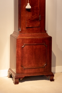 Chippendale Apple Wood Tall Case Clock. Detail