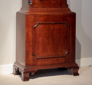 Chippendale Apple Wood Tall Case Clock. Detail