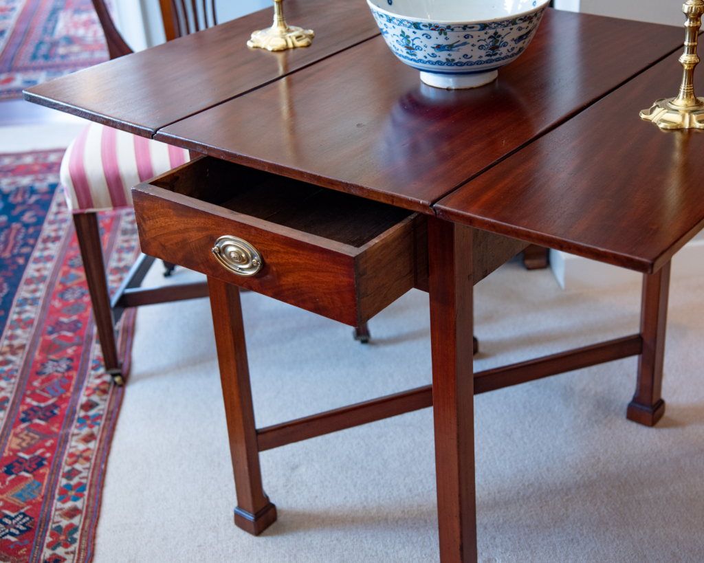 Chippendale Walnut Pembroke Table - Drawer