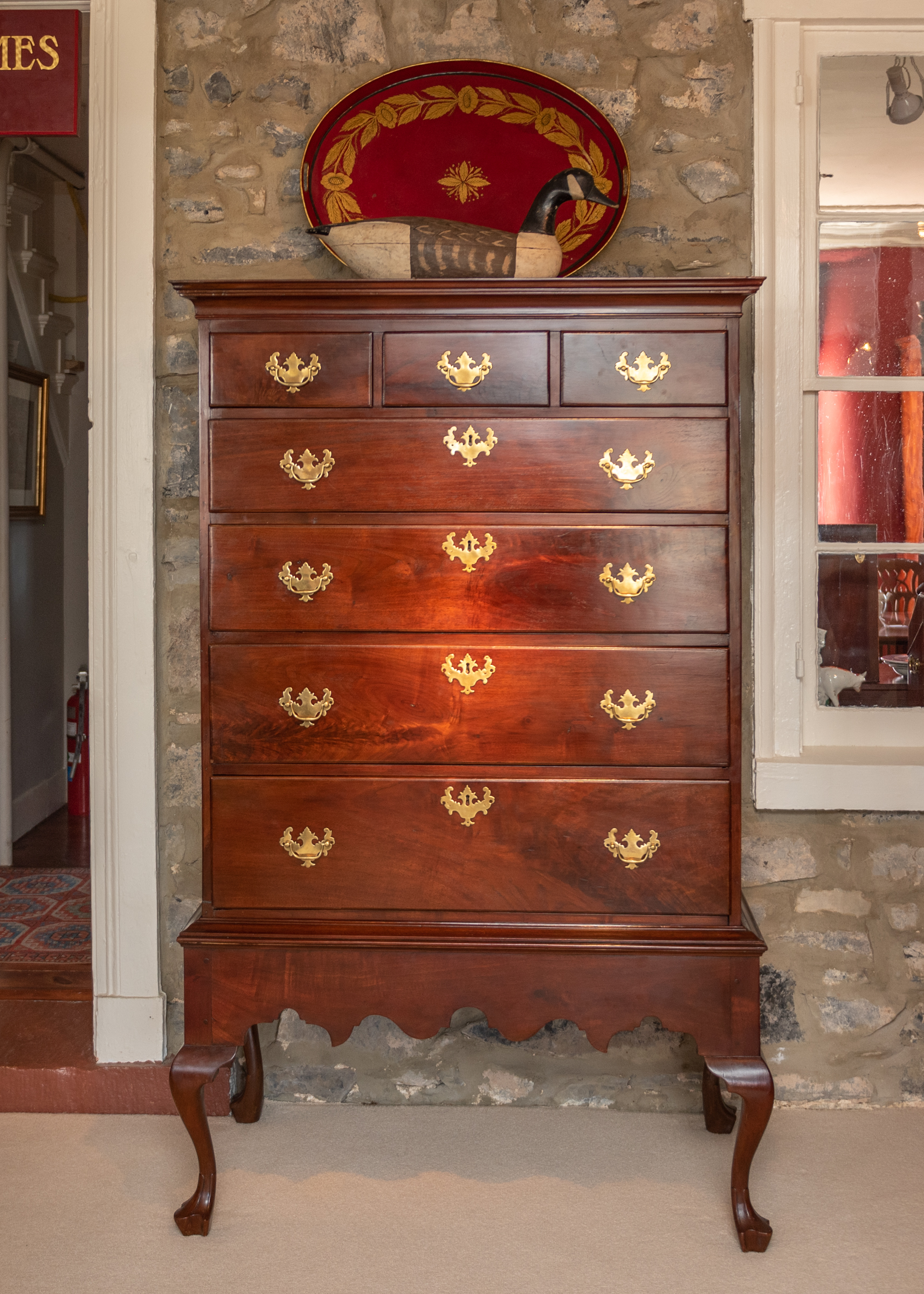Chippendale Walnut Chest On Frame