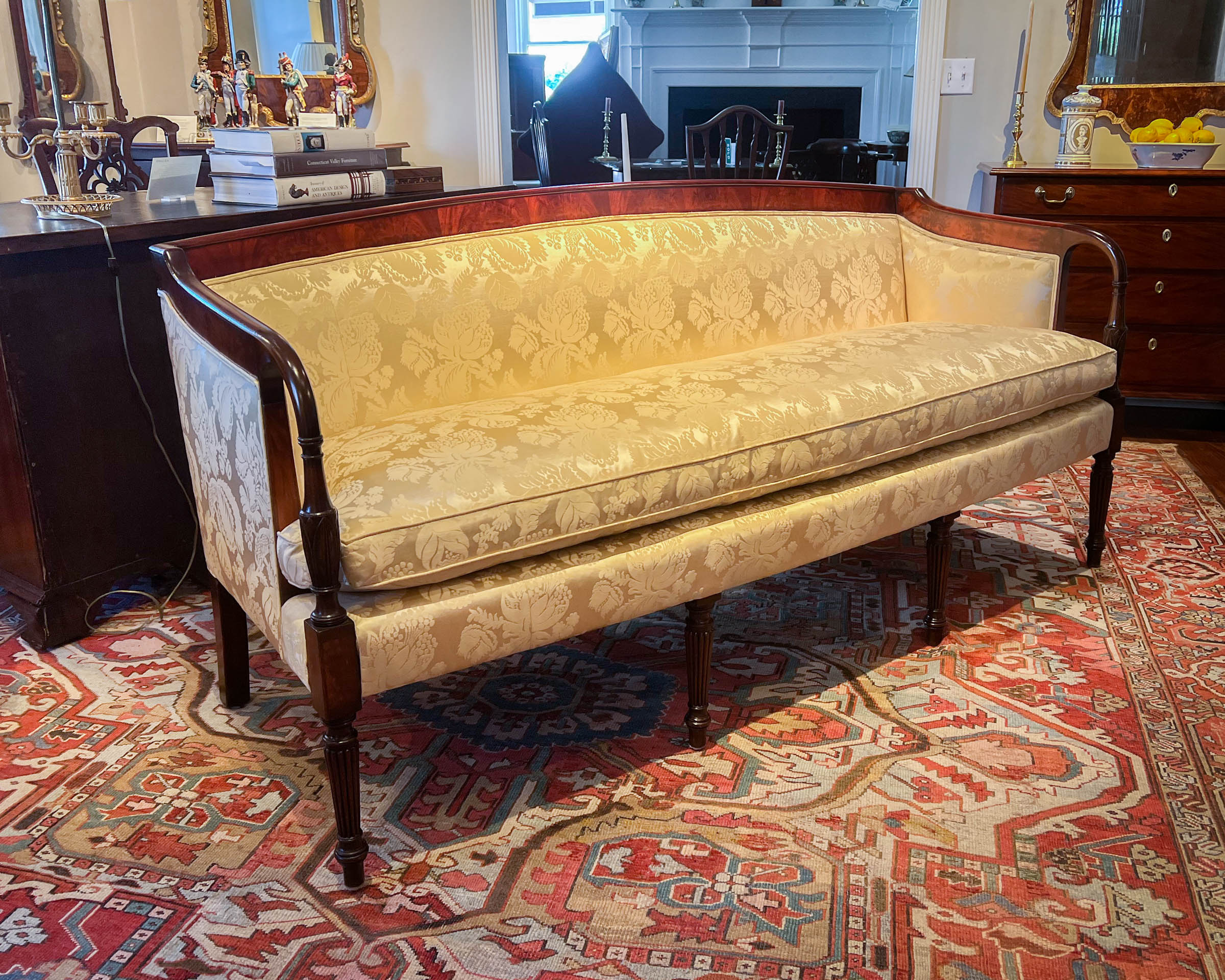Federal-Style Mahogany Inlaid Sofa