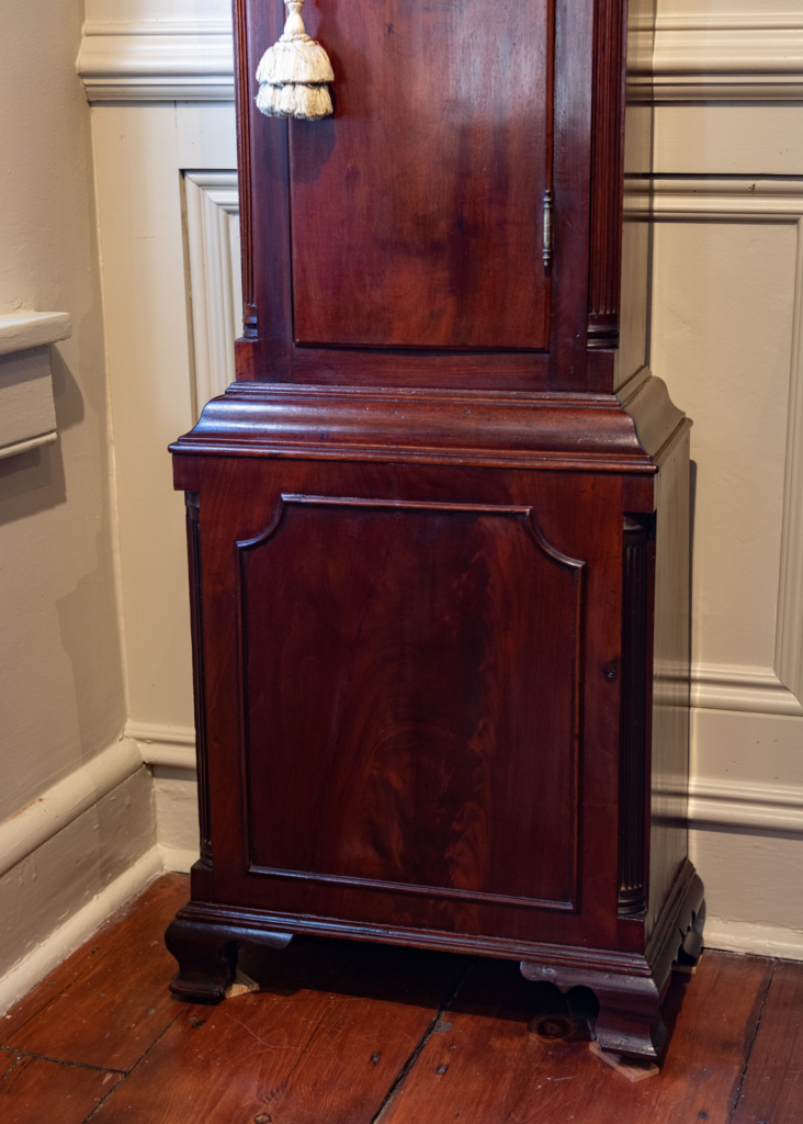 Chippendale Mahogany Tall Case Clock - base