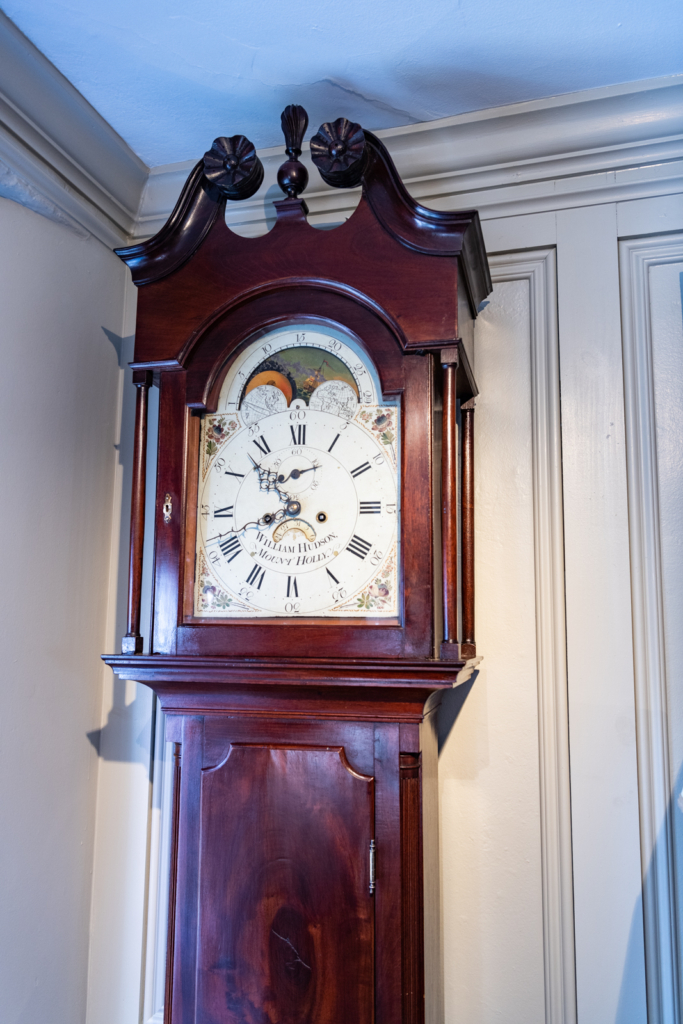 Chippendale Mahogany Tall Case Clock - face