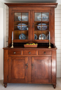 Walnut Step-Back Cupboard