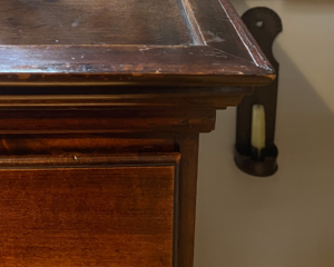 Chippendale Maple Tall Chest Of Drawers -Top Detail