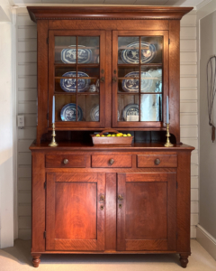 Walnut Step-Back Cupboard