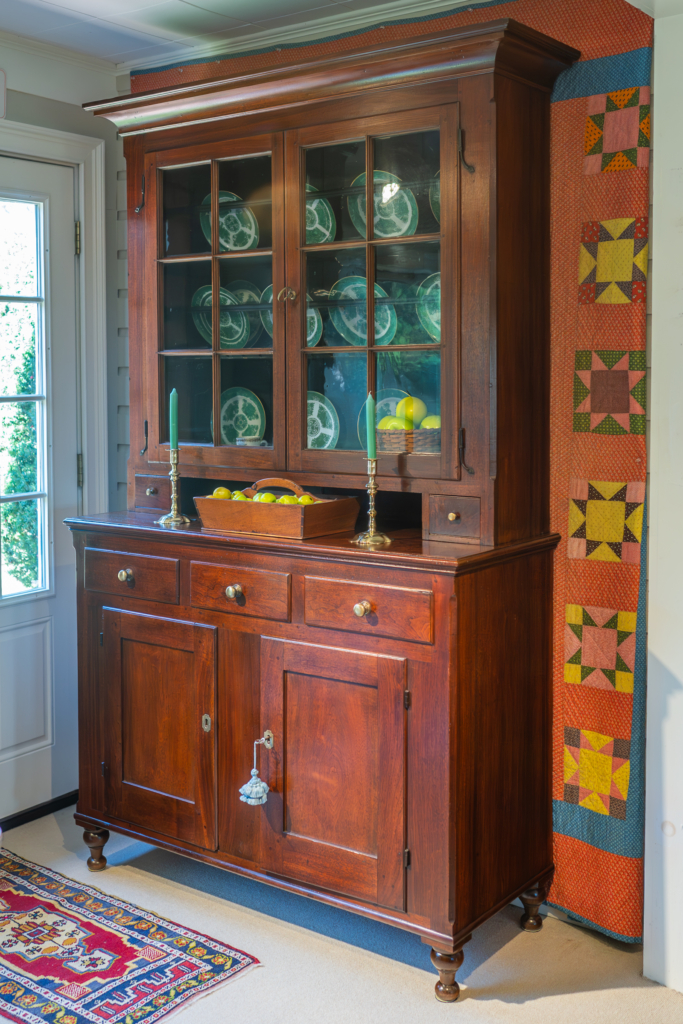 Federal Walnut Step-Back Cupboard