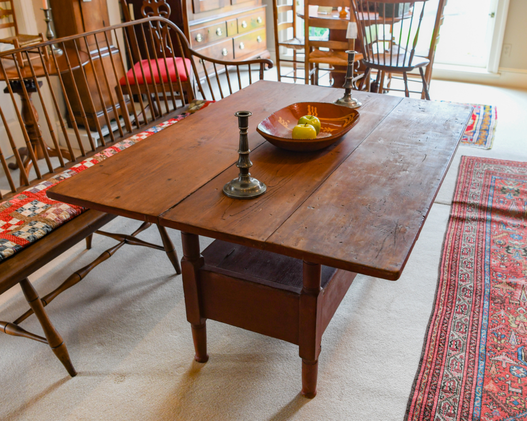 Painted Hutch Table - side view