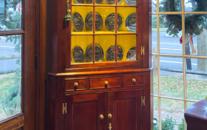 Federal Cherry Corner Cupboard