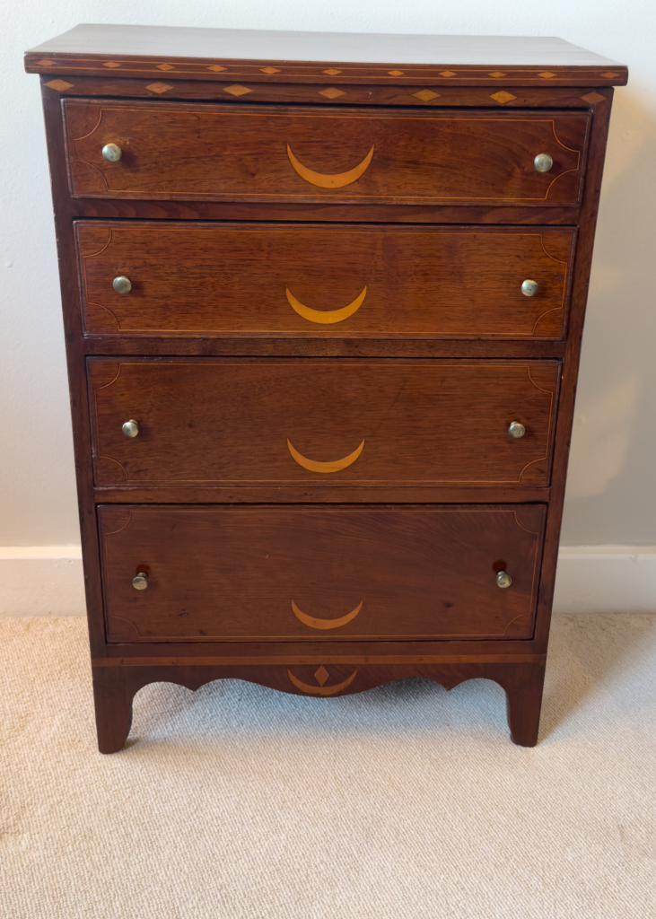 Federal Mahogany Inlaid Child’s Chest - close